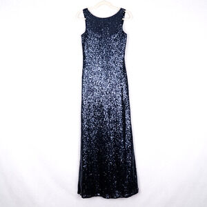 Christina Wu Celebrations Gown #22704 Size 2 Navy w/ All-Over Sequins Event Prom